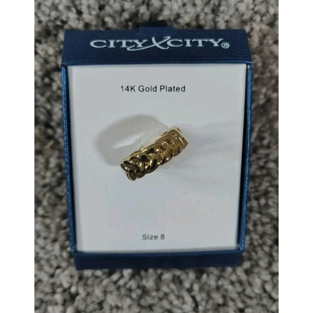 City X City Ring 14k Gold Plated  Size 8